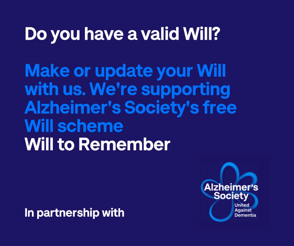 Alzheimer's Society free wills now available
